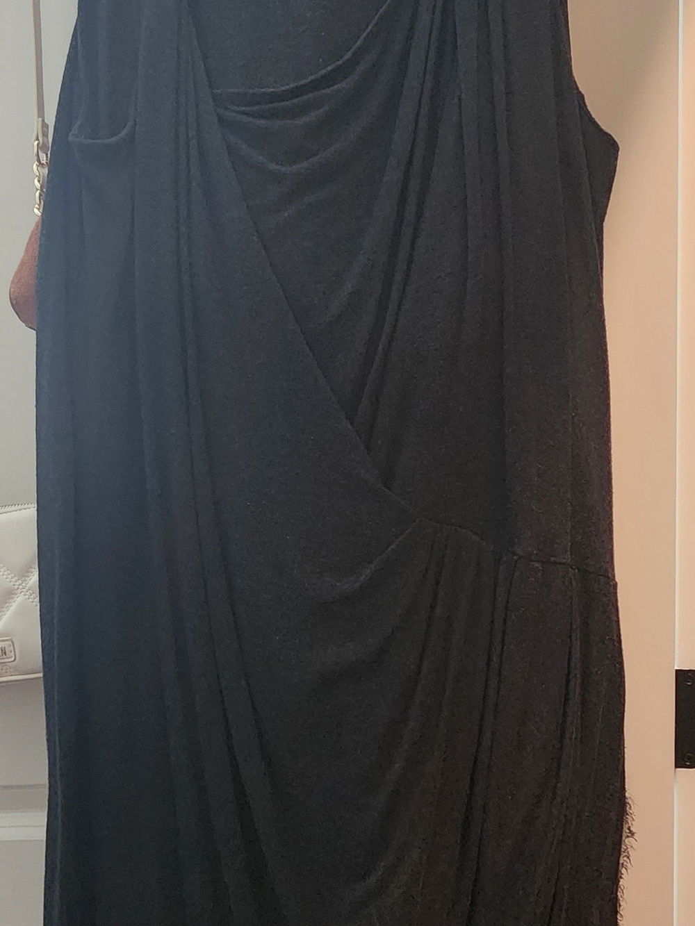 Simply Vera Vera Wang Black Draped Maxi Dress